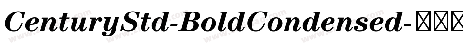 CenturyStd-BoldCondensed字体转换