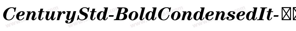 CenturyStd-BoldCondensedIt字体转换