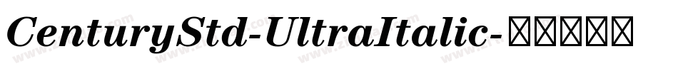 CenturyStd-UltraItalic字体转换