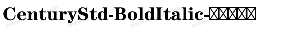 CenturyStd-BoldItalic字体转换