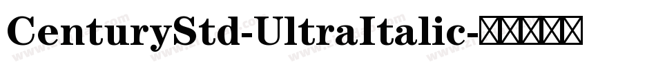 CenturyStd-UltraItalic字体转换