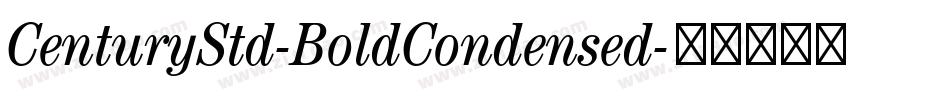 CenturyStd-BoldCondensed字体转换