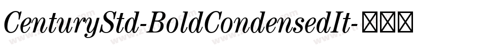 CenturyStd-BoldCondensedIt字体转换
