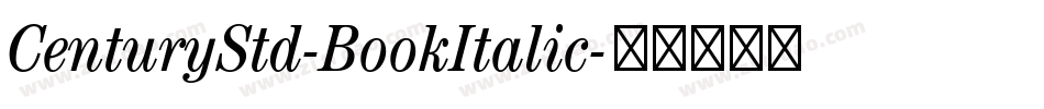 CenturyStd-BookItalic字体转换