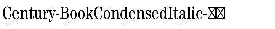 Century-BookCondensedItalic字体转换