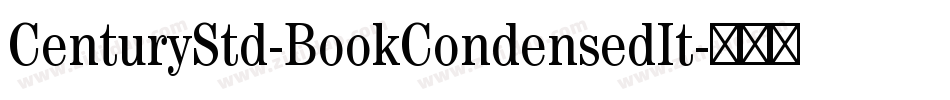 CenturyStd-BookCondensedIt字体转换