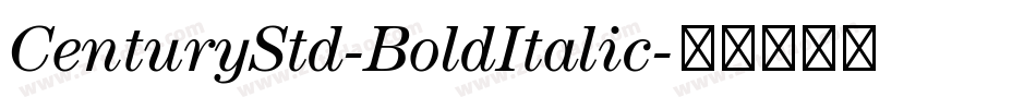 CenturyStd-BoldItalic字体转换