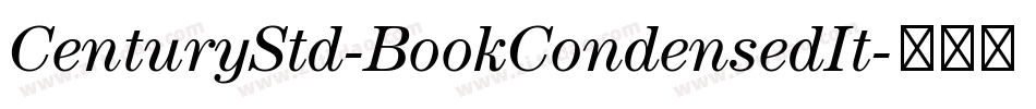 CenturyStd-BookCondensedIt字体转换