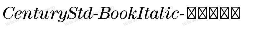 CenturyStd-BookItalic字体转换