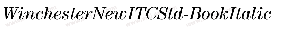 WinchesterNewITCStd-BookItalic字体转换