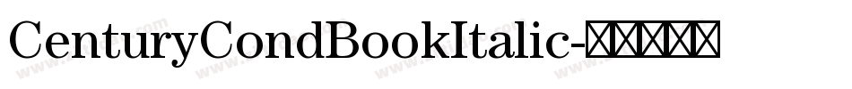 CenturyCondBookItalic字体转换