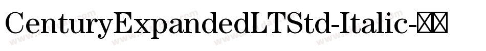 CenturyExpandedLTStd-Italic字体转换