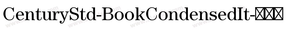 CenturyStd-BookCondensedIt字体转换