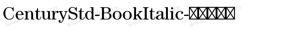 CenturyStd-BookItalic字体转换