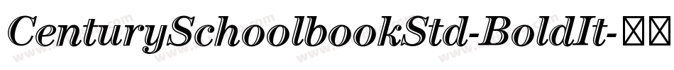 CenturySchoolbookStd-BoldIt字体转换