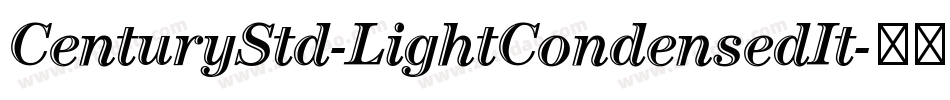 CenturyStd-LightCondensedIt字体转换