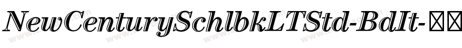 NewCenturySchlbkLTStd-BdIt字体转换