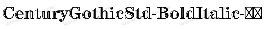 CenturyGothicStd-BoldItalic字体转换