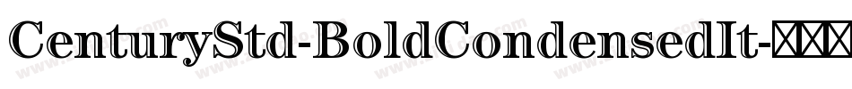CenturyStd-BoldCondensedIt字体转换