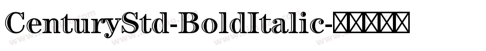 CenturyStd-BoldItalic字体转换