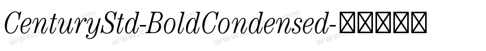 CenturyStd-BoldCondensed字体转换