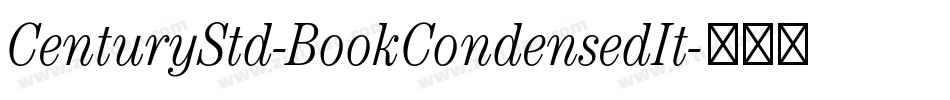 CenturyStd-BookCondensedIt字体转换