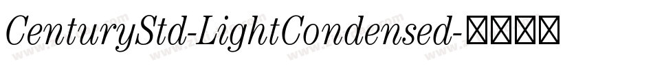 CenturyStd-LightCondensed字体转换