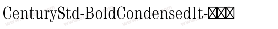 CenturyStd-BoldCondensedIt字体转换