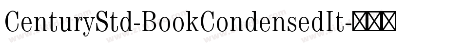 CenturyStd-BookCondensedIt字体转换