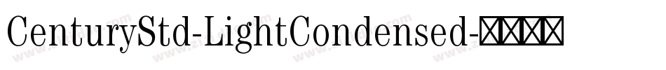 CenturyStd-LightCondensed字体转换
