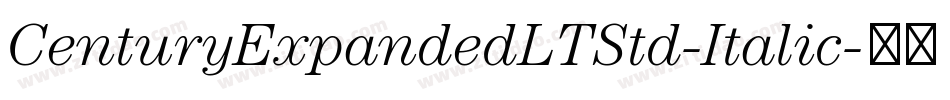 CenturyExpandedLTStd-Italic字体转换