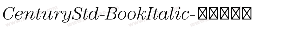 CenturyStd-BookItalic字体转换