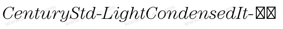CenturyStd-LightCondensedIt字体转换