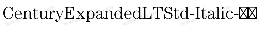 CenturyExpandedLTStd-Italic字体转换