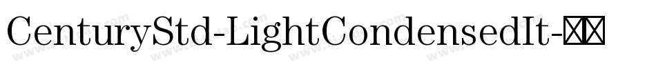 CenturyStd-LightCondensedIt字体转换