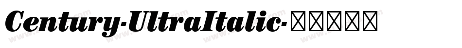 Century-UltraItalic字体转换