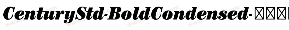 CenturyStd-BoldCondensed字体转换