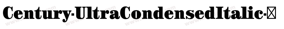 Century-UltraCondensedItalic字体转换