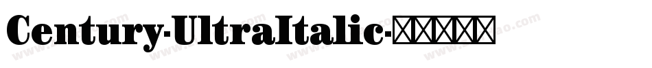 Century-UltraItalic字体转换