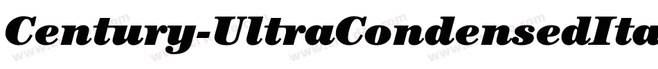 Century-UltraCondensedItalic字体转换