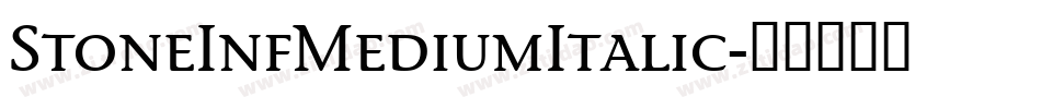 StoneInfMediumItalic字体转换