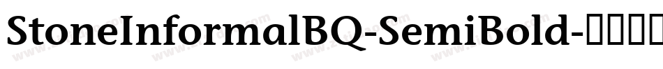 StoneInformalBQ-SemiBold字体转换