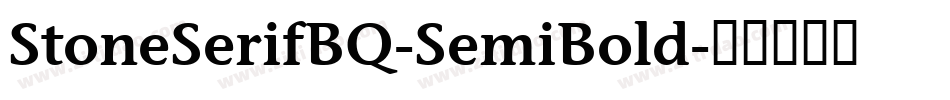 StoneSerifBQ-SemiBold字体转换