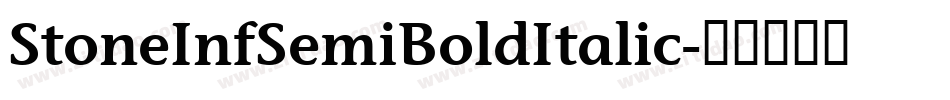 StoneInfSemiBoldItalic字体转换