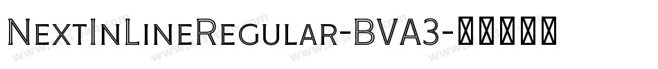 NextInLineRegular-BVA3字体转换