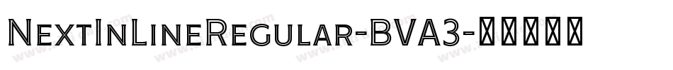 NextInLineRegular-BVA3字体转换