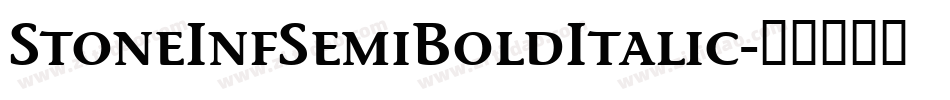 StoneInfSemiBoldItalic字体转换