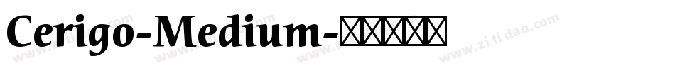 Cerigo-Medium字体转换