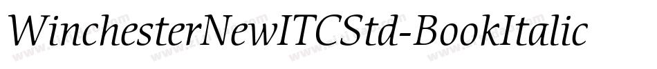 WinchesterNewITCStd-BookItalic字体转换
