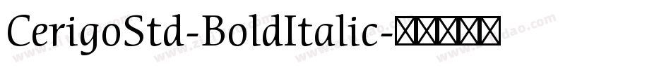 CerigoStd-BoldItalic字体转换
